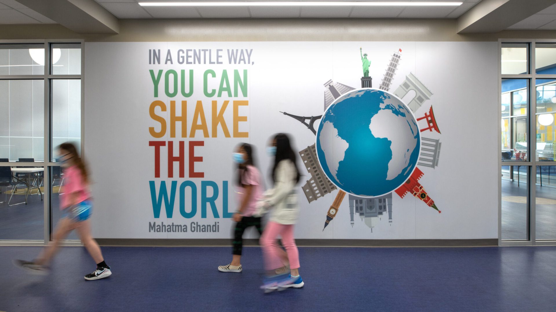 Wall Mural at the Harvery Schools in Houston ISD