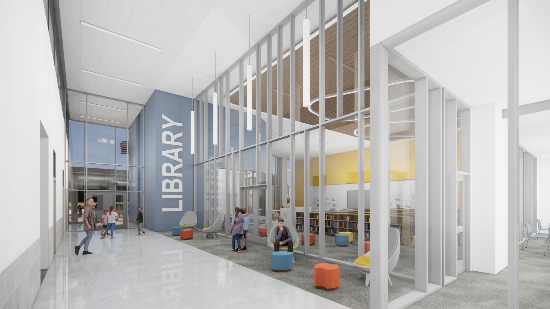 Library Entrance Rendering